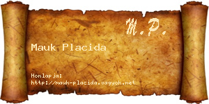 Mauk Placida névjegykártya